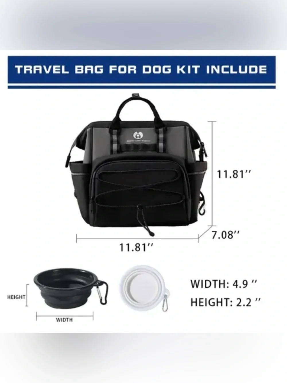 Dog Travel Backpack with Foldable Feeders